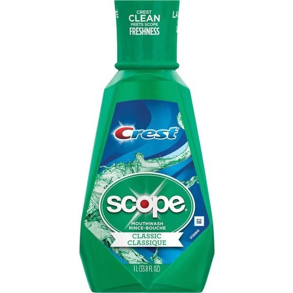 Mouthwash, Classic, Mint, 1 Liter, Green, P&G, Mfr#: PGC95662